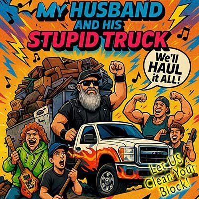 myhusbandandhisstupidtruck.com We don’t care what it is we just throw it on the truck My Husband and His Stupid Truck. My Husband and His Stupid Truck is your go-to hauling crew when the clutter’s out of hand and you’ve got better things to do with your weekend. Based in Montana and built for country life, we specialize in full-house cleanouts, garage and shed hauls, yard debris, and construction junk—the kinds of things that pile up faster than a snowdrift in February. Got a busted hot tub, an old fridge, or a couch that’s uglier than your ex’s temper? No problem. “We don’t care what it is — we just throw it on the truck.” From mystery boxes in the attic to that pile behind the barn you’ve been “meaning to get to,” we’ll haul it out and clear your space without judgment. And let’s be honest—you didn’t buy a truck for this kind of project. Fast, friendly, and just crazy enough to enjoy this kind of work—we’re the Montana cleanup crew you never knew you needed.